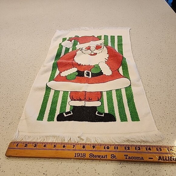 Vintage Tastemaker Santa Claus Christmas Kitchen Towel USA - Picture 3 of 3